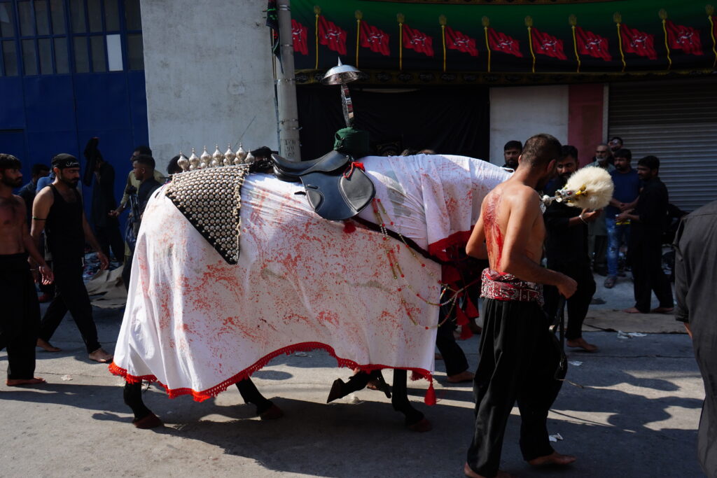 Religious ceremony of Ashura - Shiite Muslims in Piraeus.Immigrants Muslims living in Athens gathered in Piraeus to participate in the ritual of Ashura, the day is commemorated by Shia Muslims as a day of mourning for the martyrdom of Husayn ibn Ali.
Piraeus,Greece,August 19,2021.